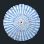 Cible de flechettes de rayons bleu clair et blanc<br><div class="desc">Cible de flechettes aux rayons bleu clair et blanc.</div>