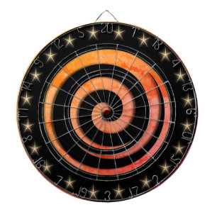 Cible de fléchettes de régulation noire et orange