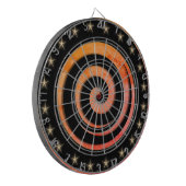 Cible de fléchettes de régulation noire et orange (Devant gauche)