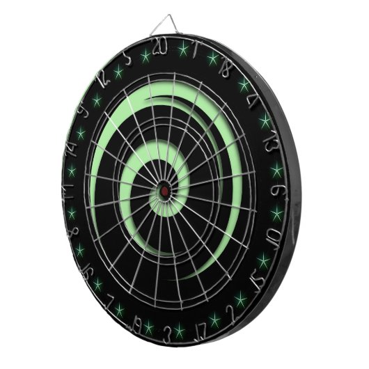 Cible de flechettes de régulation verte hypnotique (Devant droit)