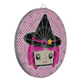 Cible de flechettes de sorcière Kawaii Pink Haired (Devant gauche)