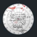 Cible De Fléchettes De temps en temps dans une vie ordinaire.<br><div class="desc">De temps en temps dans une vie ordinaire. L'amour nous donne un conte de fées. Joli Oiseau Vintage Magnifique Typographie Whimsical Mint et Coral Coeurs</div>