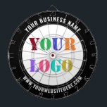 Cible de flechettes de texte du logo de l'entrepri<br><div class="desc">Couleurs et polices personnalisées - Tableaux de bord avec votre entreprise Logo et texte Promotionnel Entreprise Cible de flechettes personnalisée - Ajouter votre logo / image ou code QR - Photo / et Texte / Information - Redimensionner et déplacer des éléments avec l'outil de personnalisation. Choisissez / ajoutez votre arrière...</div>