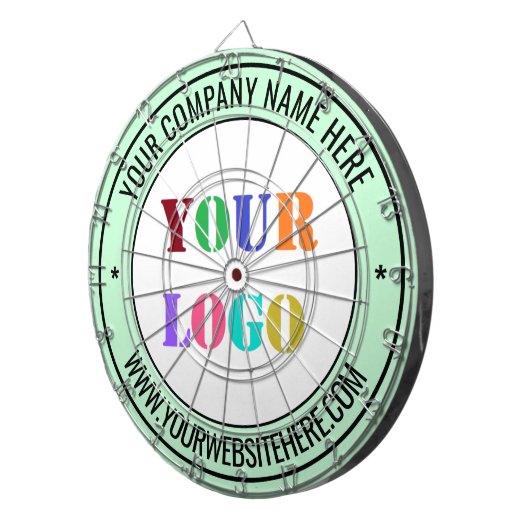 Cible de flechettes de texte du logo de l'entrepri (Devant droit)