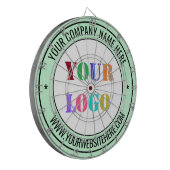 Cible de flechettes de texte du logo de l'entrepri (Devant gauche)