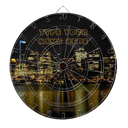 Cible de fléchettes de Vancouver Cible de fléchett (Devant)