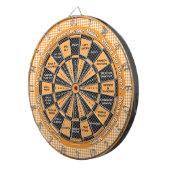 Cible De Fléchettes Décideur du dîner ! Nappe À damiers Jaune (Devant droit)