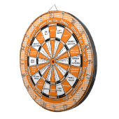 Cible De Fléchettes Décideur du dîner ! Nappe À damiers orange (Devant droit)