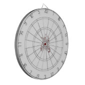 Cible De Fléchettes Décor rouge orangé (Devant gauche)