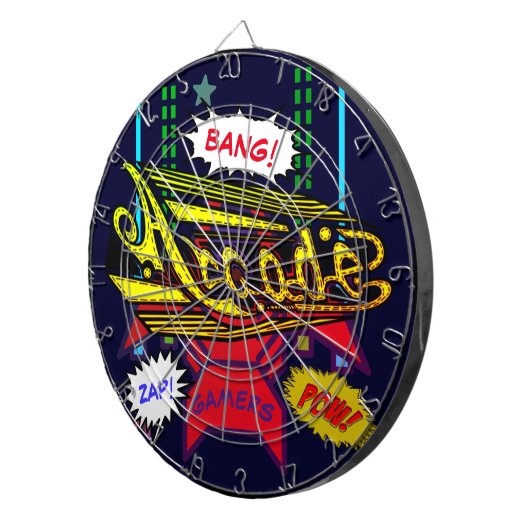 Cible De Fléchettes Décoration Rétro Arcade (Devant droit)