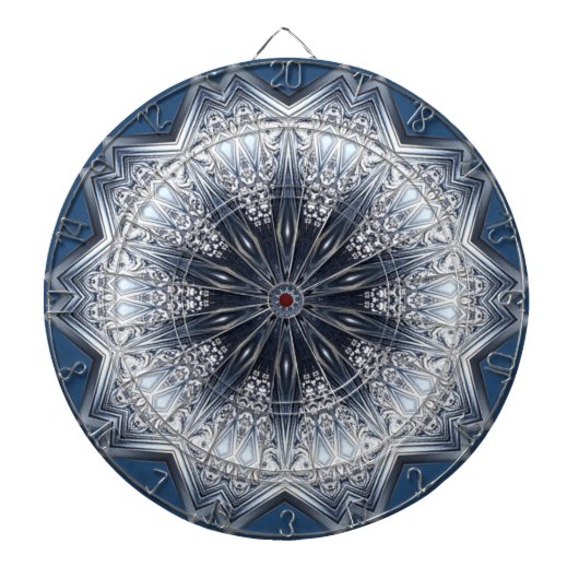 Cible de fléchettes décorative bleue (Devant)
