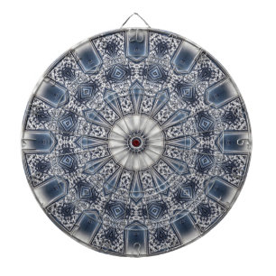 Cible de fléchettes décorative bleue
