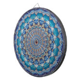 Cible de fléchettes décorative bleue (Devant droit)