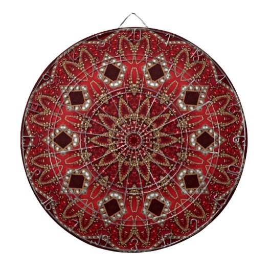 Cible de fléchettes décorative rouge (Devant)