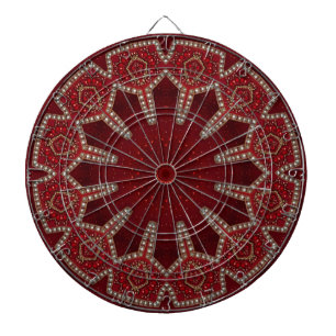 Cible de fléchettes décorative rouge