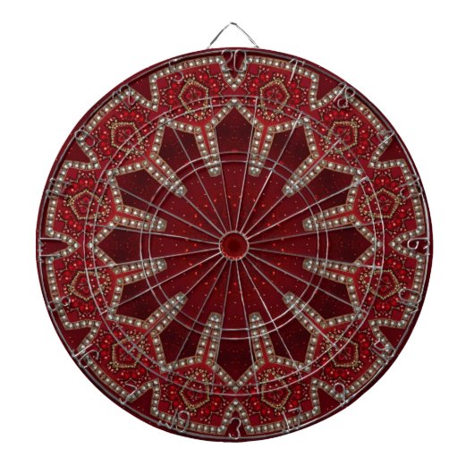 Cible de fléchettes décorative rouge (Devant)