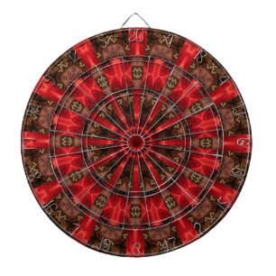 Cible de fléchettes décorative rouge