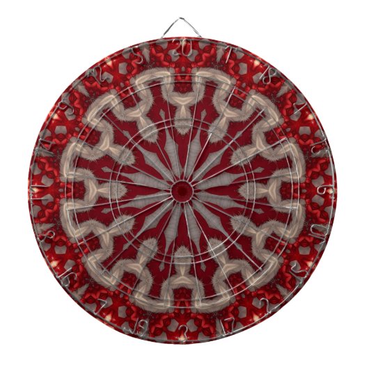 Cible de fléchettes décorative rouge (Devant)