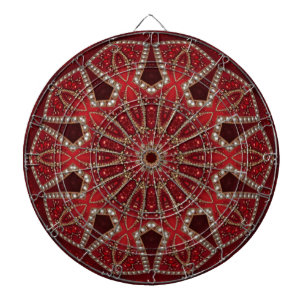 Cible de fléchettes décorative rouge