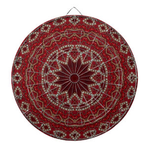 Cible de fléchettes décorative rouge