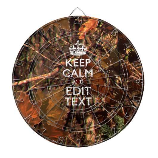 Cible De Fléchettes Deep Woods Camouflage Keep Calm Have Your Text (Devant)
