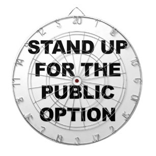 CIBLE DE FLÉCHETTES DÉFENDRE L'OPTION PUBLIQUE