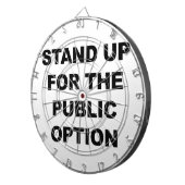 CIBLE DE FLÉCHETTES DÉFENDRE L'OPTION PUBLIQUE (Devant droit)