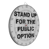 CIBLE DE FLÉCHETTES DÉFENDRE L'OPTION PUBLIQUE (Devant gauche)