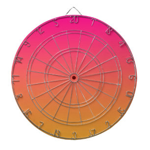 Cible De Fléchettes dégradé rose et orange