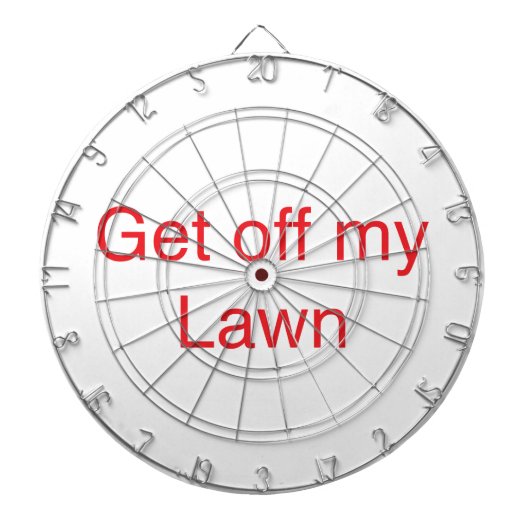 Cible De Fléchettes Descendez de ma pelouse (Devant)