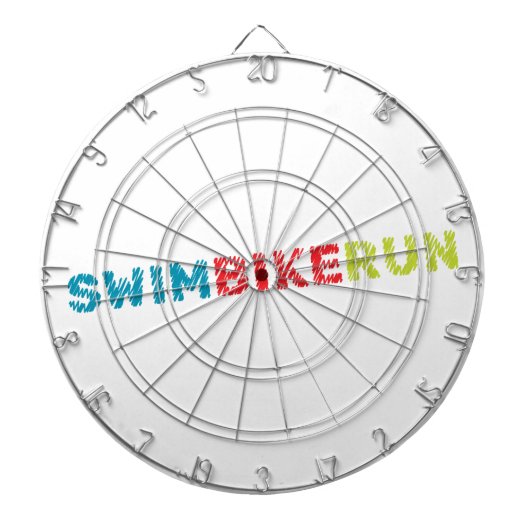Cible De Fléchettes Design de triathlon (Devant)