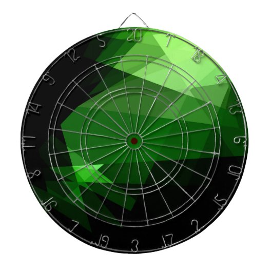 Cible De Fléchettes Design graphique en cristal vert (Devant)