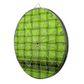 Cible De Fléchettes Design graphique en rotin rayures vertes (Devant droit)