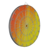 Cible De Fléchettes Design graphique hexagone jaune et orange (Devant gauche)