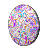 Cible De Fléchettes Design paisible blanc coloré (Devant droit)