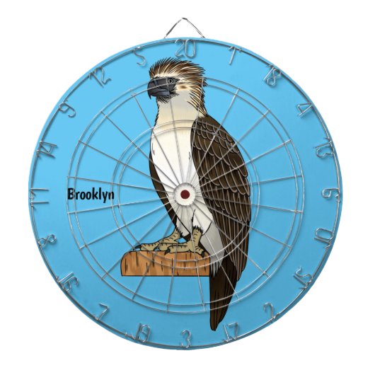 Cible De Fléchettes dessin animé d'aigle des Philippines (Devant)