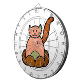 Cible De Fléchettes dessin animé de chat Brown (Devant droit)