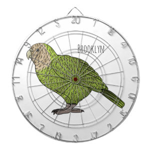 Cible De Fléchettes dessin animé d'oiseaux de Kakapo