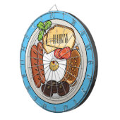 Cible De Fléchettes dessin animé du petit-déjeuner anglais (Devant droit)