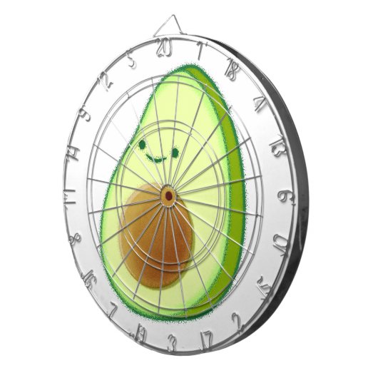 Cible De Fléchettes Dessin Avocado mignon (Devant droit)