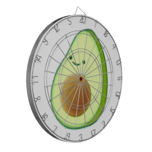 Cible De Fléchettes Dessin Avocado mignon (Devant gauche)