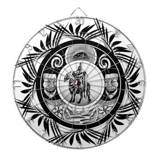Cible De Fléchettes Dessin de cavalier (Devant)