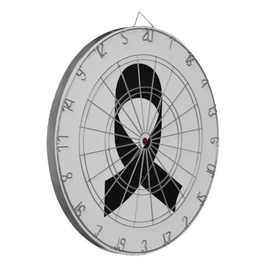 Cible De Fléchettes Dessin de ruban noir (Devant gauche)