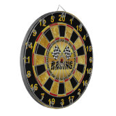 Cible De Fléchettes Deux drapeaux de course à damiers pour la victoire (Devant gauche)