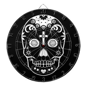 Cible De Fléchettes dia de los muertos crâne à sucre