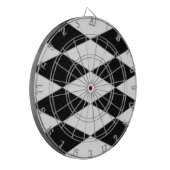 CIBLE DE FLÉCHETTES DIAMANTS NOIRS ET BLANCS (Devant gauche)