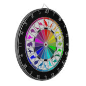 Cible De Fléchettes Dinosaures multicolores (Devant gauche)