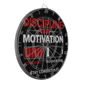 Cible De Fléchettes Discipline Over Motivation – Stay Consistent | Sel (Devant gauche)