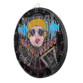 Cible De Fléchettes DJ Dartboard de musique (Devant droit)