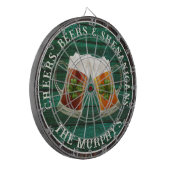 Cible De Fléchettes Dk Green Rustic Wood Cheers Bières Shenanigans (Devant gauche)